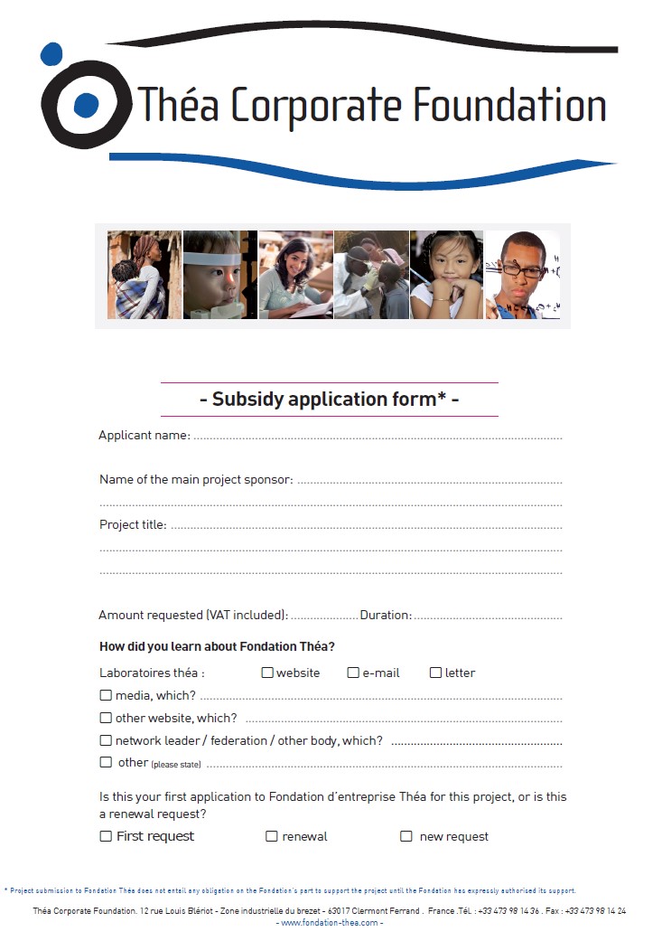 Download the “Fondation Théa Grant Application”