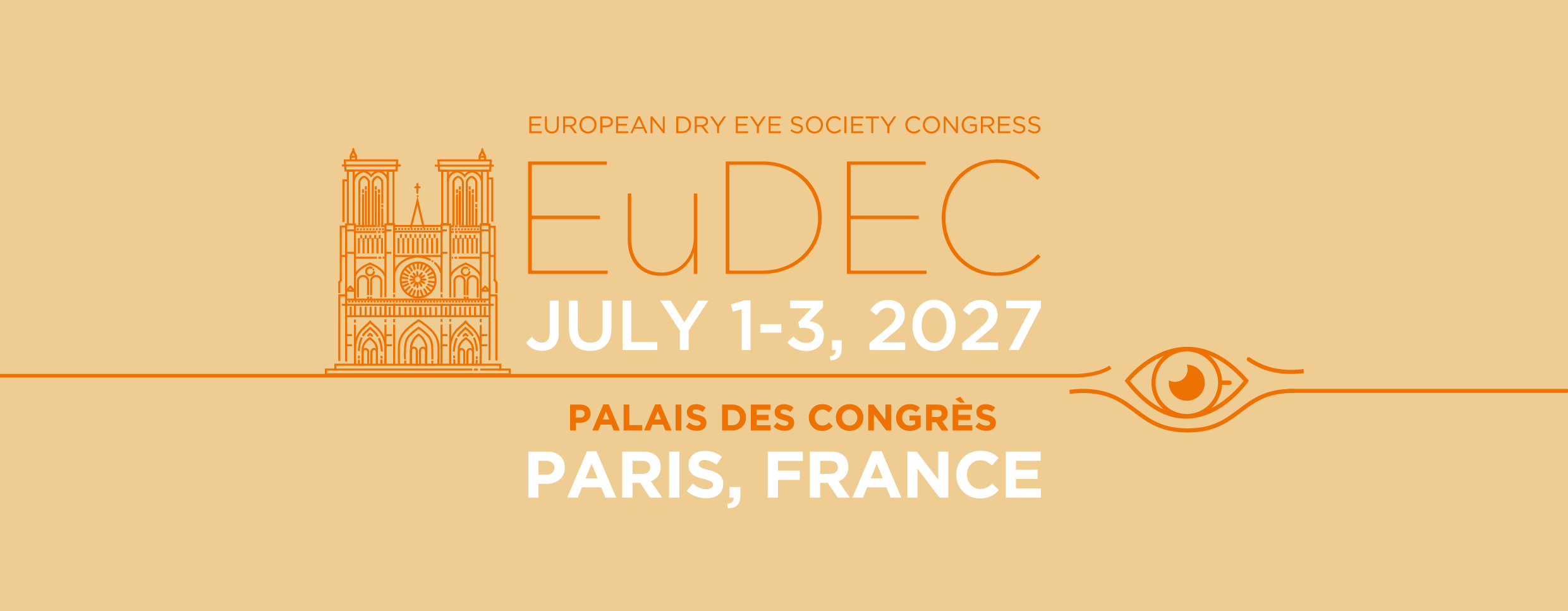 Delegates attending EuDEC 2027, the European Dry Eye Society Congress in Paris focused on dry eye disease and ocular surface ophthalmology.