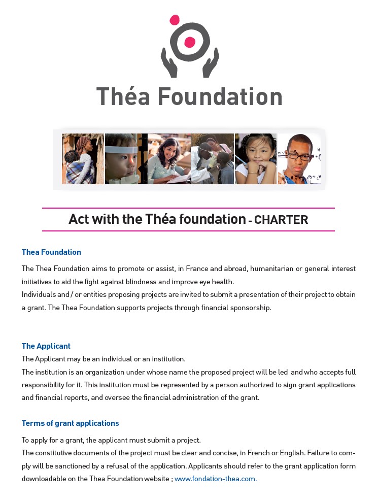 "Act with the Fondation Théa " Charter.